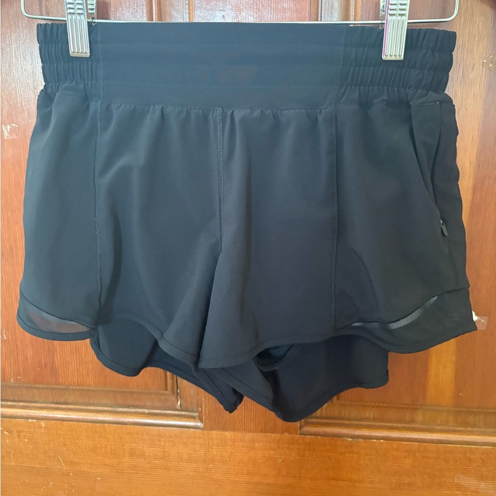 Black LuluLemon shorts size 6